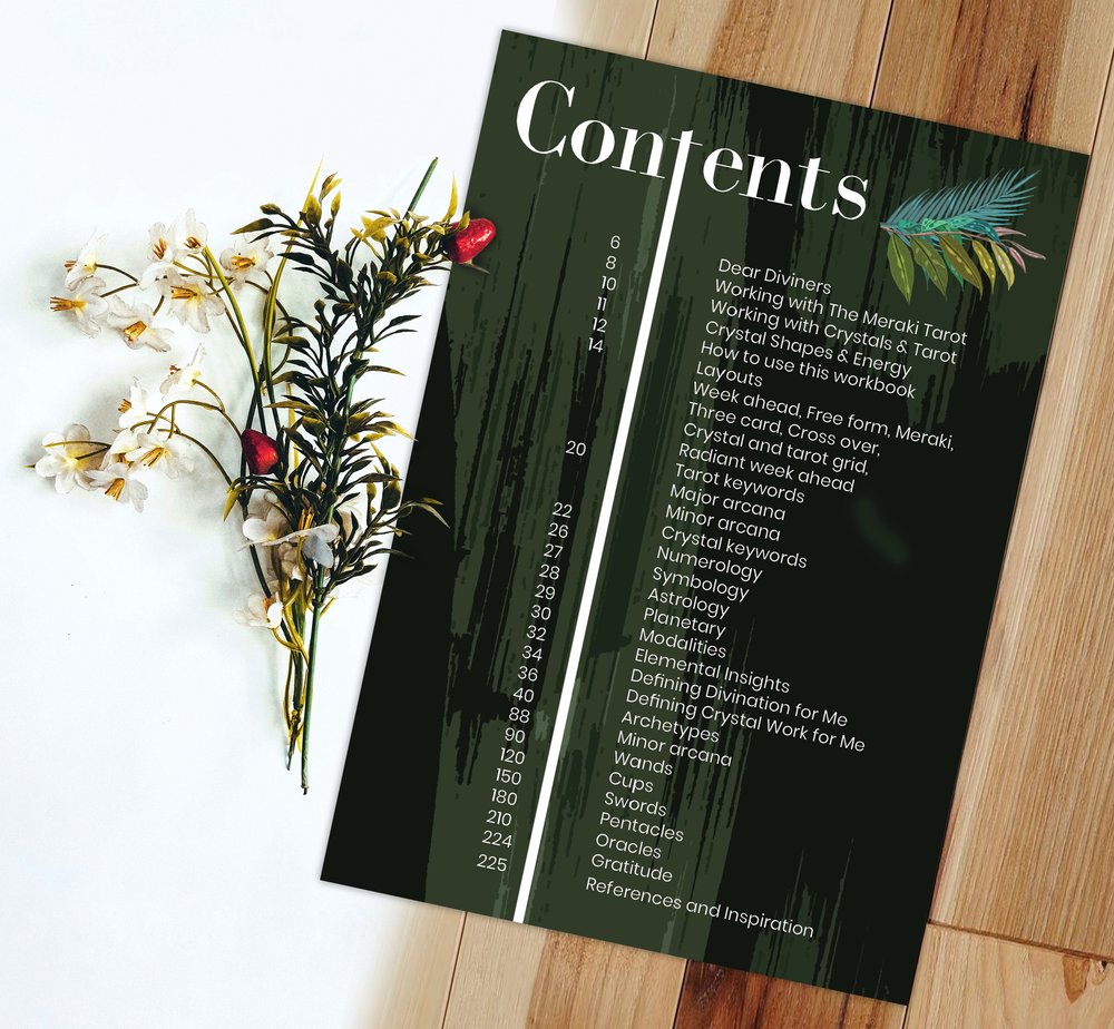 Meraki Workbook For Tarot & Crystal Work