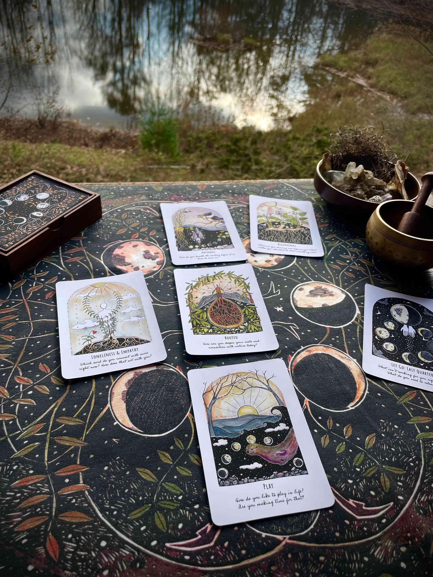 PHASES & FORESTS MOON CYCLE ALTAR CLOTH