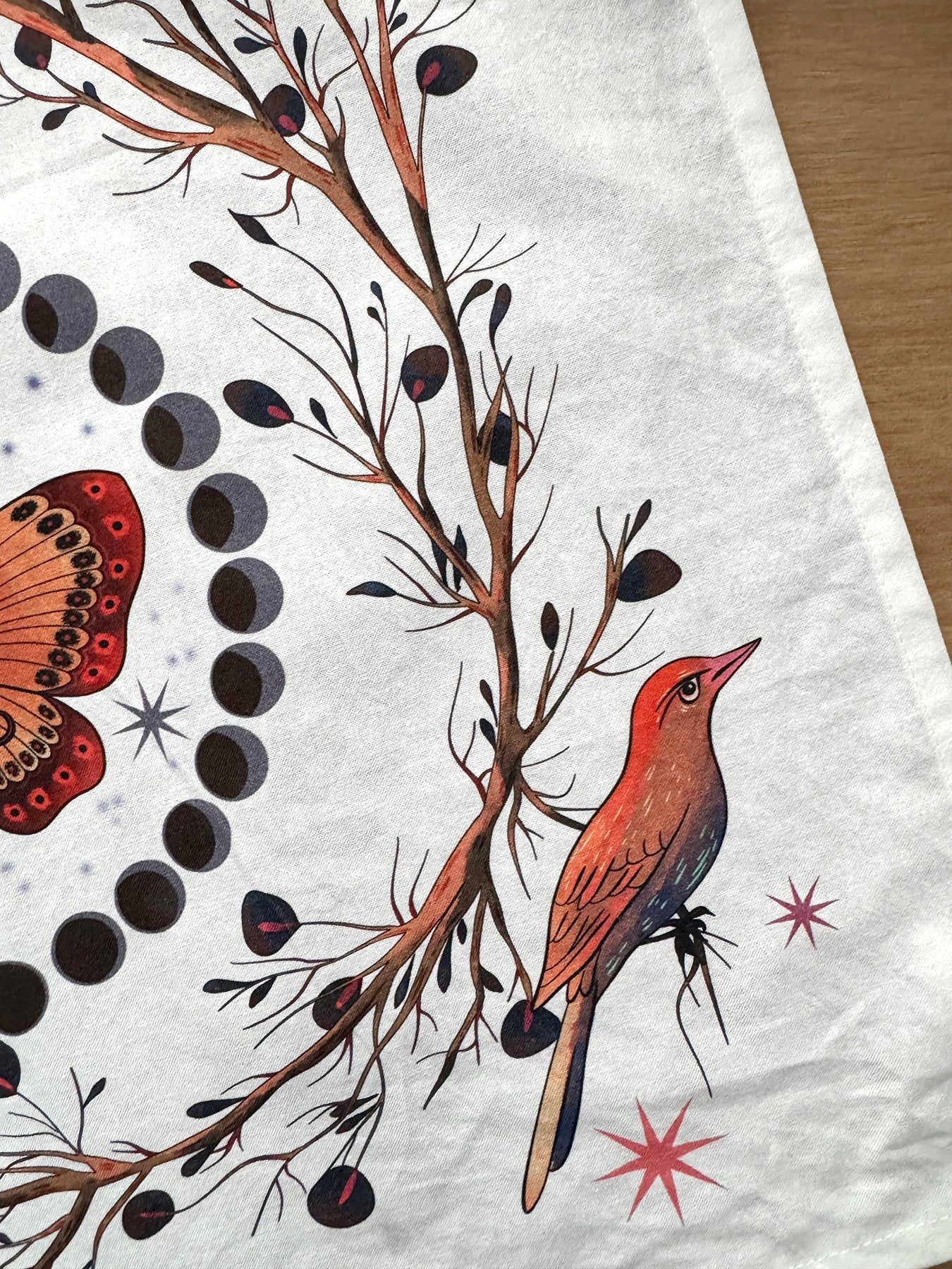 FLORAL LUNAR MOTH ALTAR CLOTH