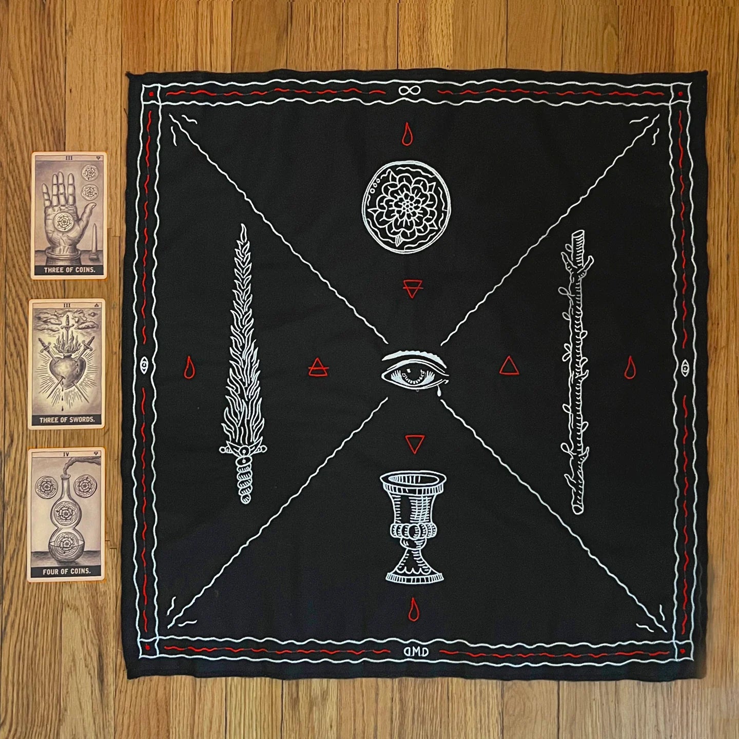 EARTH MAGICK ALTAR CLOTH - BLACK