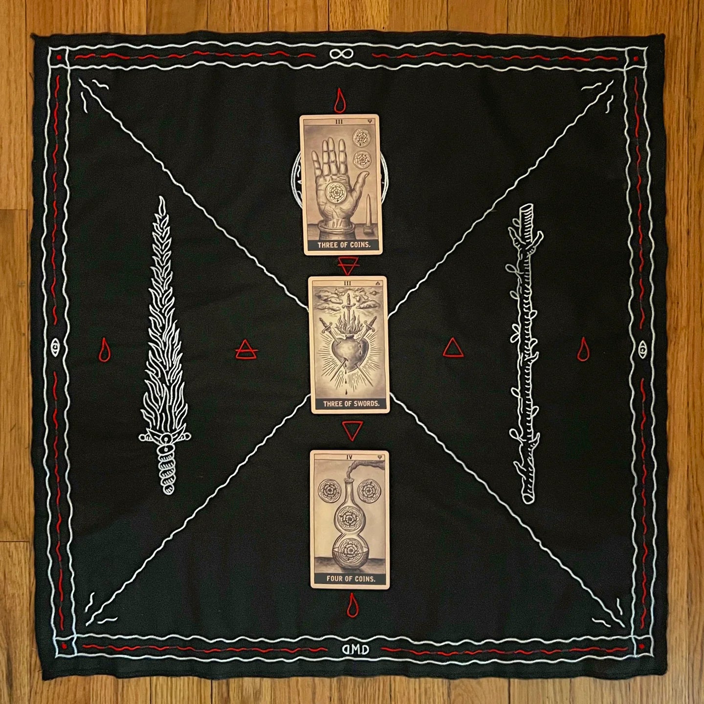 EARTH MAGICK ALTAR CLOTH - BLACK