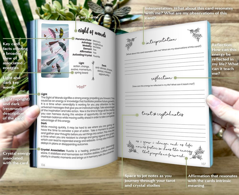 Meraki Workbook For Tarot & Crystal Work