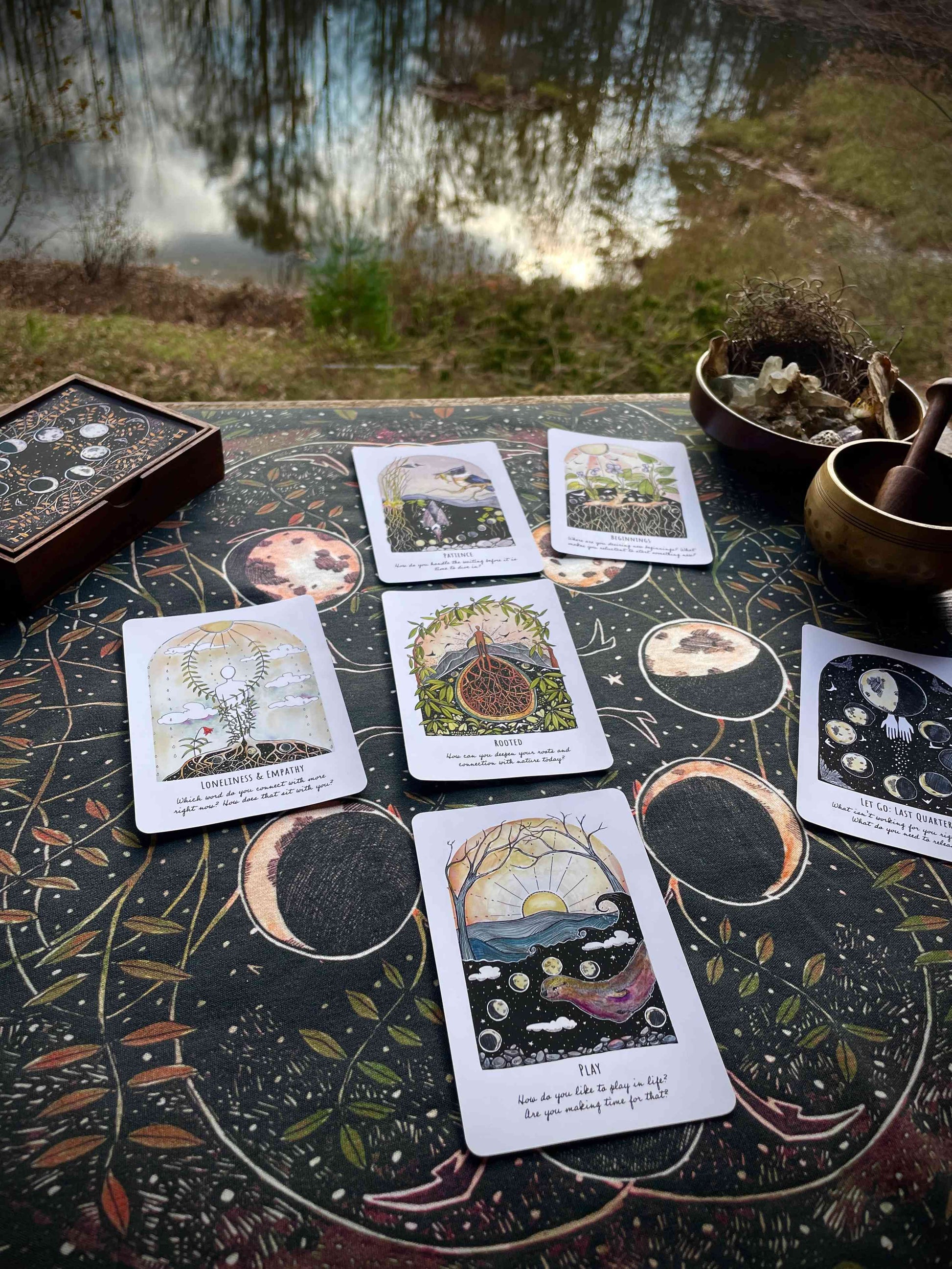 PHASES & FORESTS MOON CYCLE ALTAR CLOTH