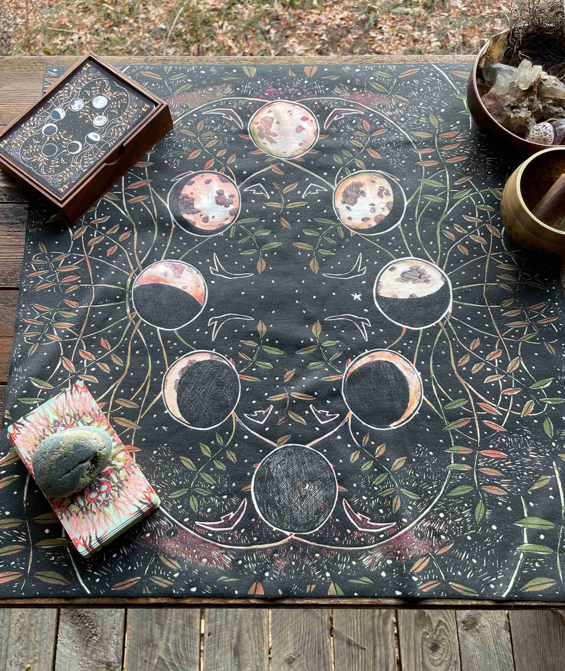 PHASES & FORESTS MOON CYCLE ALTAR CLOTH