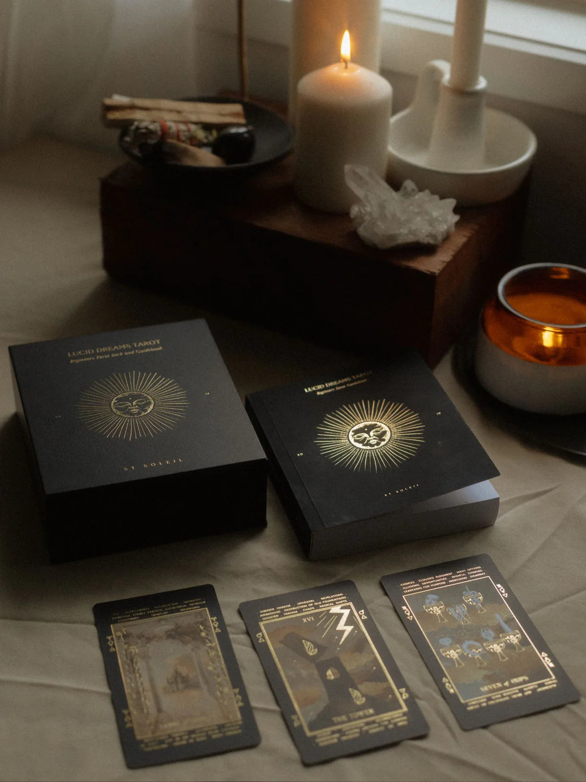LUCID DREAMS BEGINNERS TAROT - 4TH EDITION IN BLACK ECLIPSE